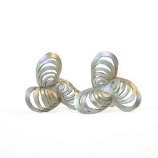 Ripples Pinwheel Satin Finish Earrings