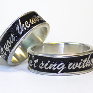 Raised letters Custom Word Rings