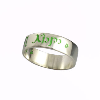 Green Color Inlay Ring