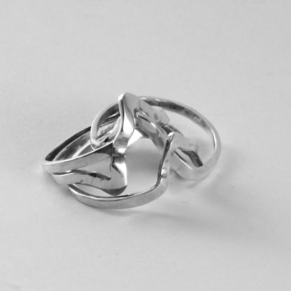 Hand forged puzzle ring